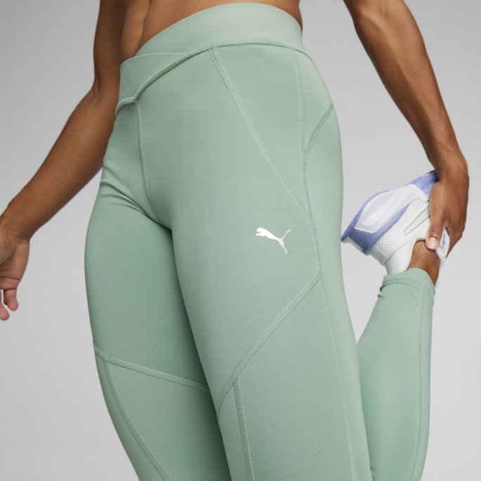 Puma På Tilbud X Pamela Reif Ruching Contour Treningsleggings Dame Granittgrønn