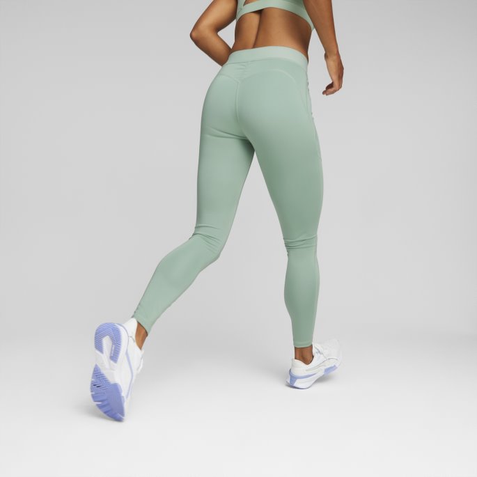 Puma På Tilbud X Pamela Reif Ruching Contour Treningsleggings Dame Granittgrønn