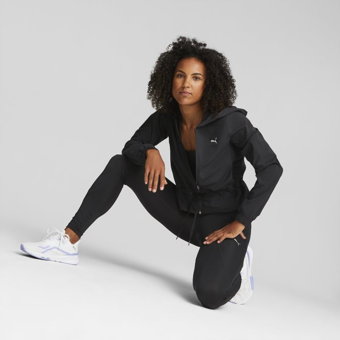 Puma På Tilbud X Pamela Reif Langermet Trening Hettegenser Jakke Dame Svart