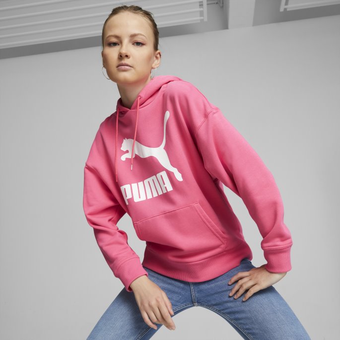 Solnedgang Rosa Puma På Salg Classics Logo Hettegenser For Kvinner