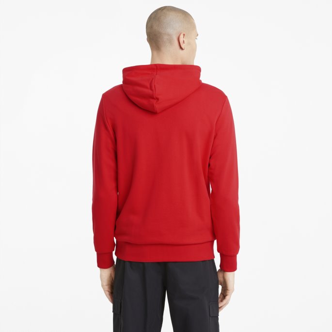 Puma På Tilbud Classics Logo Hettegenser For Menn Høyrisiko Rød