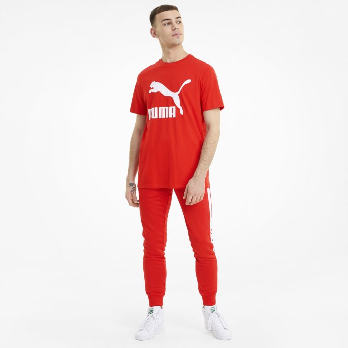 Puma På Salg Høyrisiko Rød Klassikere Logo T-skjorte For Menn