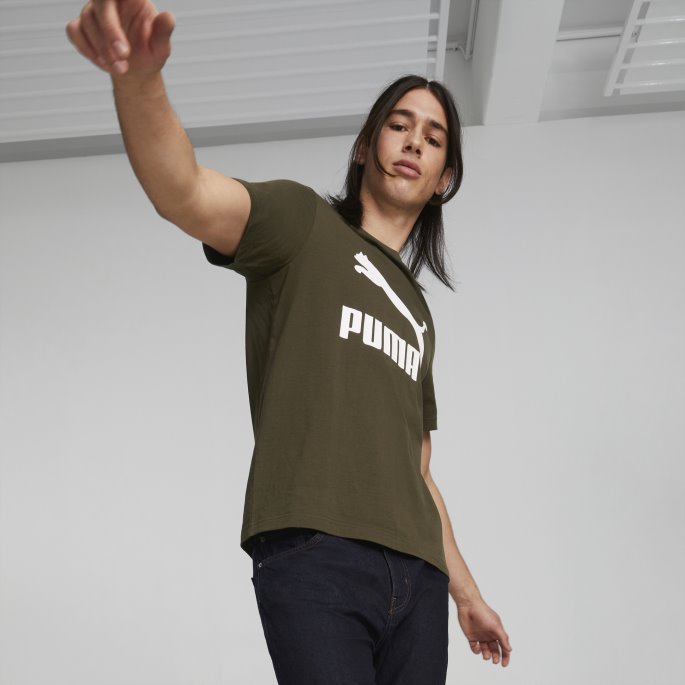 Dyp Oliven Puma På Salg Classics Logo-t-skjorte For Menn