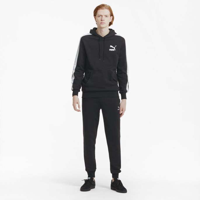 Svart Puma På Tilbud Klassiske Joggebukser Med Mansjett For Menn