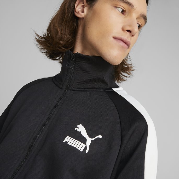 Svart Ikonisk T7 Treningsjakke For Menn Puma På Salg