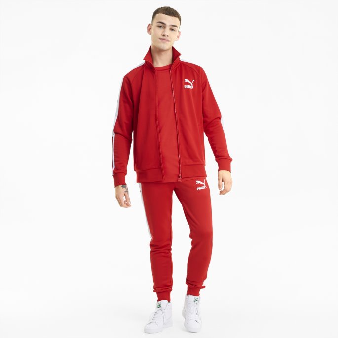 Puma På Tilbud Høyrisiko Rød Ikonisk T7 Treningsjakke For Menn