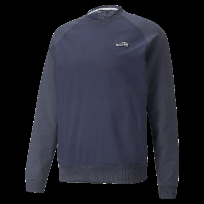 Puma På Tilbud Egw Cloudspun Pm Rund Hals Herre Golf Genser Marine Blazer Lyng