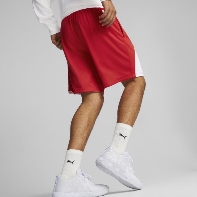 Flare Basketballshorts For Menn Høyrisiko Rød Puma På Salg