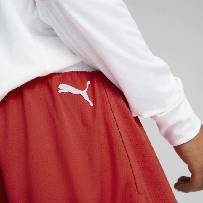 Flare Basketballshorts For Menn Høyrisiko Rød Puma På Salg