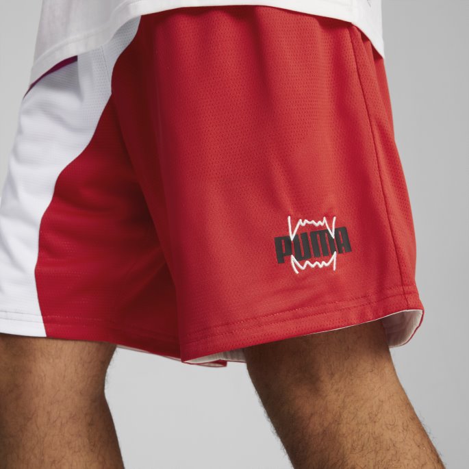 Flare Basketballshorts For Menn Høyrisiko Rød Puma På Salg
