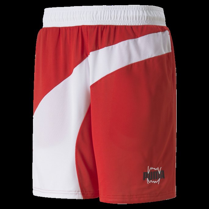 Flare Basketballshorts For Menn Høyrisiko Rød Puma På Salg