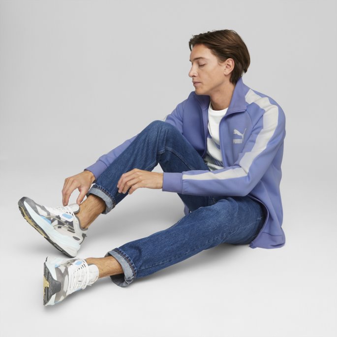 Lavendar Pop Puma På Tilbud Ikonisk T7 Dobbelstrikket Treningsjakke For Menn