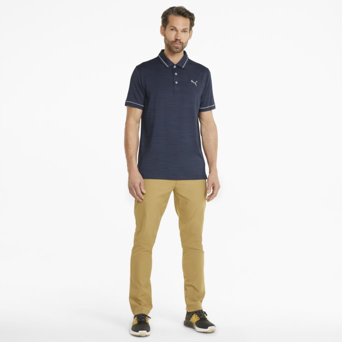 Skyspunnet Monarch Herre Golfpoloskjorte Marineblå Blazer Lynghøy Puma På Salg