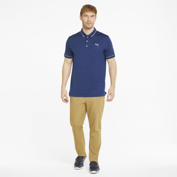 Skyspunnet Monarch Golfpoloskjorte For Menn Puma På Salg Flammende Blå-høy Rise