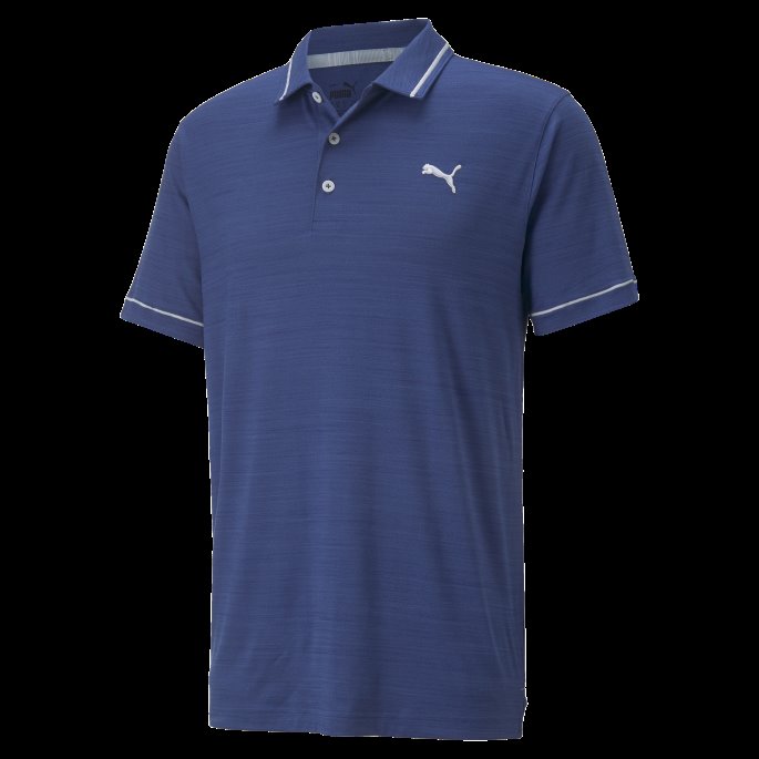 Skyspunnet Monarch Golfpoloskjorte For Menn Puma På Salg Flammende Blå-høy Rise
