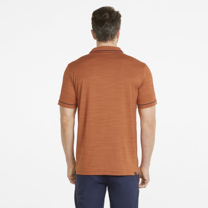 Puma På Tilbud Varm Kastanje-marine Blazer Skyspunnet Monarch Golf Poloskjorte For Menn