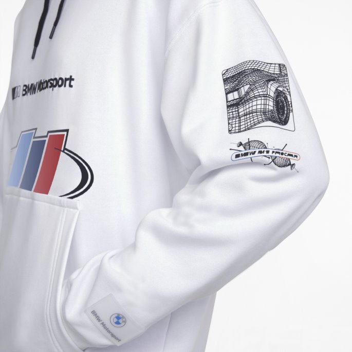 Bmw M Motorsport Street Hettegenser For Menn Hvit Puma På Salg