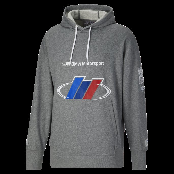 Bmw M Motorsport Street Hettegenser For Menn Mellomgrå Heather Puma På Tilbud