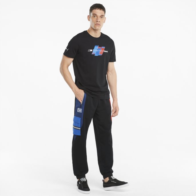 Bmw M Motorsport Street Joggebukser For Menn Puma På Salg Svart-marina-blåkopi-rød
