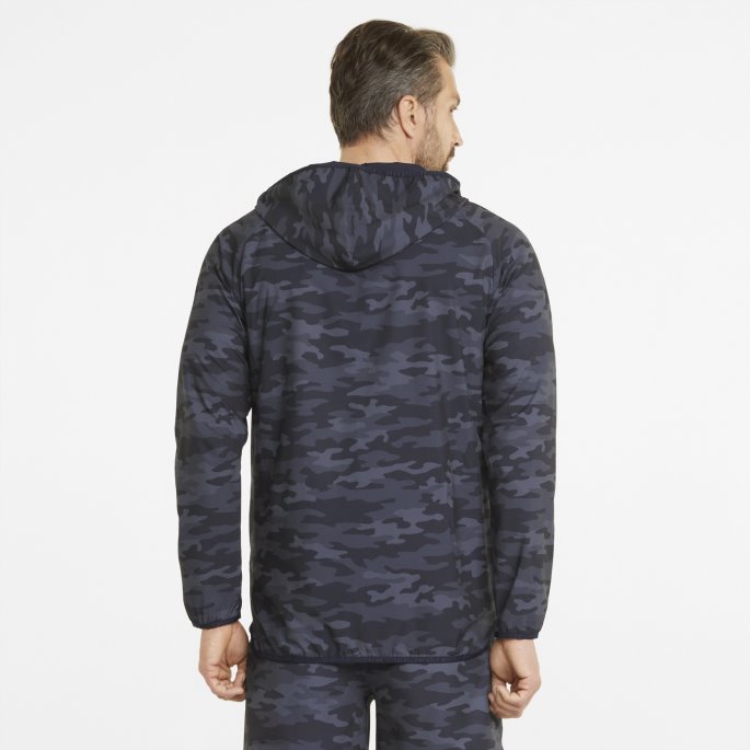 Puma På Tilbud Marine Blazer-camo Egw Golfjakke For Menn Med Hette