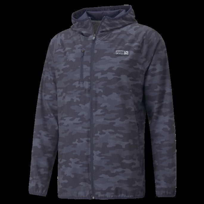 Puma På Tilbud Marine Blazer-camo Egw Golfjakke For Menn Med Hette