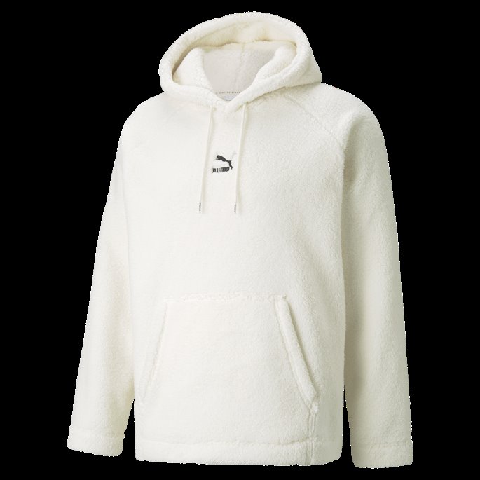 Puma På Tilbud Ivory Glow Classics Sherpa Hettegenser For Menn