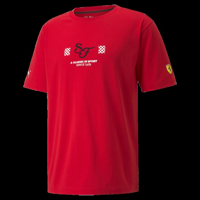 Puma På Tilbud Scuderia Ferrari Race Statement Herre T-skjorte Rosso Corsa