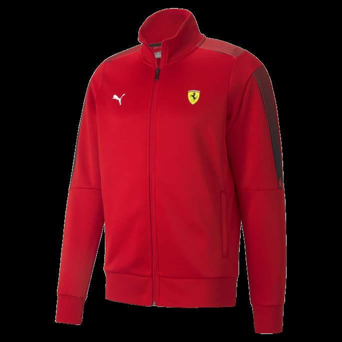 Rosso Corsa Scuderia Ferrari Race T7 Treningsjakke For Menn Puma På Salg