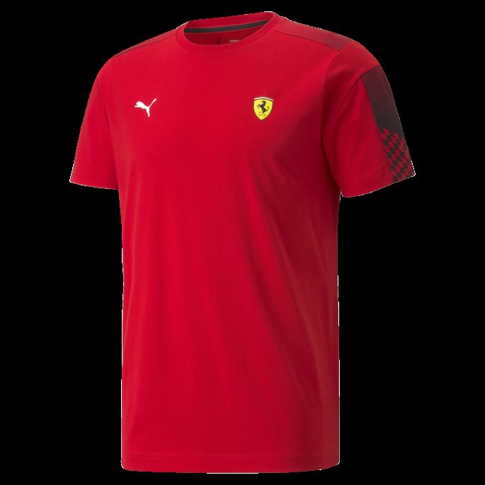Scuderia Ferrari Race T7 Herre Tee Puma På Tilbud Rosso Corsa