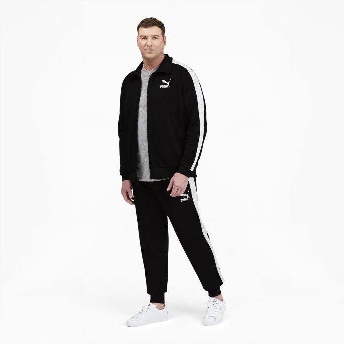 Puma På Tilbud Svart-hvit Ikonisk T7 Treningsjakke For Menn Bt
