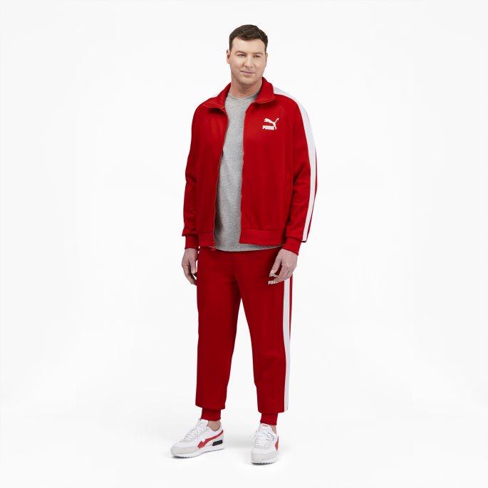 Puma På Tilbud Ikonisk T7 Treningsjakke For Menn Bt Hrr-hvit-svart