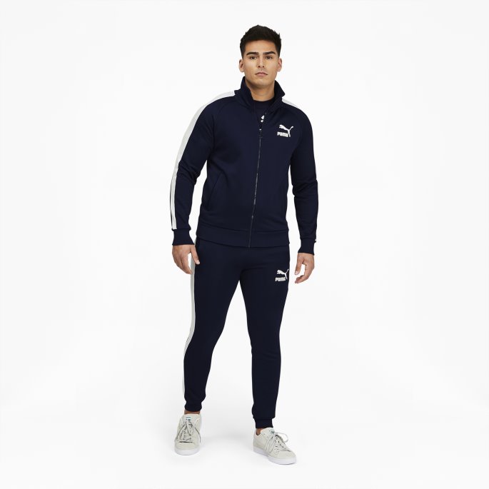 Puma På Tilbud Ikoniske T7 Treningsbukser For Menn Peacoat