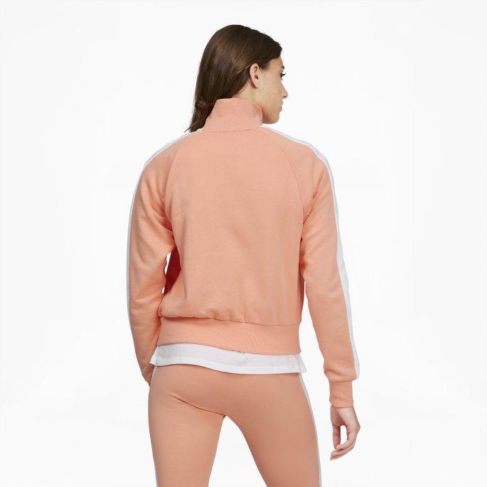 Fersken Rosa-hvit Ikonisk T7 Treningsjakke For Kvinner Puma På Salg