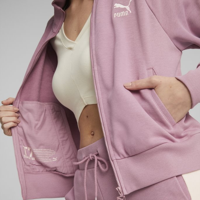 Puma På Tilbud Ikonisk T7 Jakke Kvinner Blek Drue