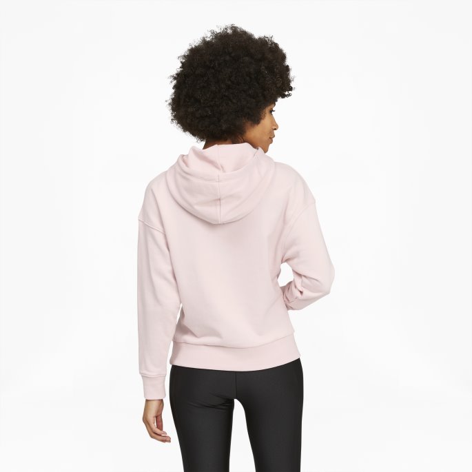 Puma På Tilbud Classics Logo Hettegenser For Kvinner Kritt Rosa