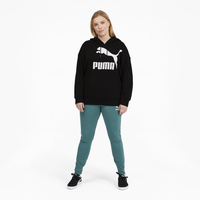 Classics Logo Hettegenser For Kvinner Pl Puma På Tilbud Svart