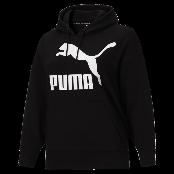 Classics Logo Hettegenser For Kvinner Pl Puma På Tilbud Svart