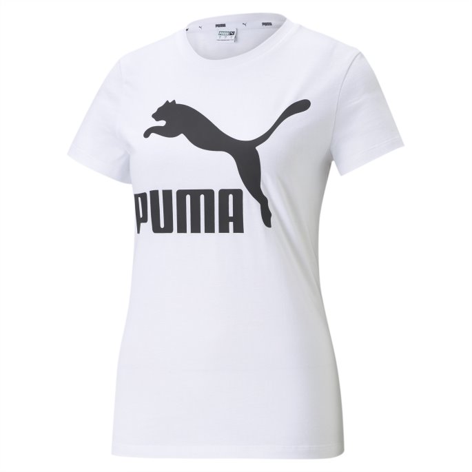 Hvit Klassikere Logo T-skjorte For Kvinner Puma På Salg