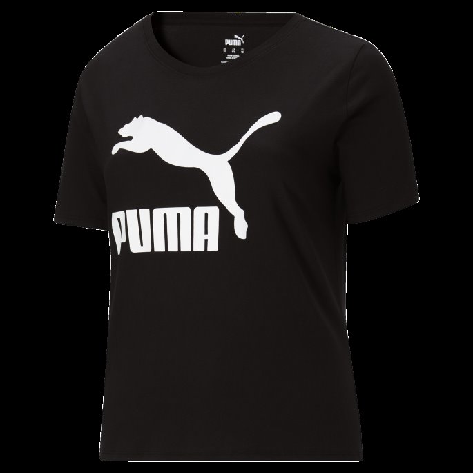 Puma På Tilbud Svart Klassikere Logo T-skjorte For Kvinner Pl