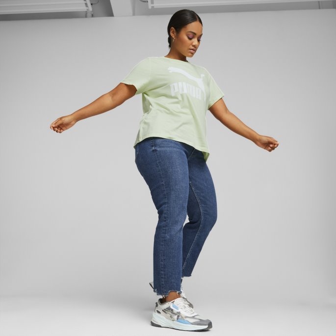 Puma På Tilbud Klassikere Logo T-skjorte For Kvinner Pl Pistasj