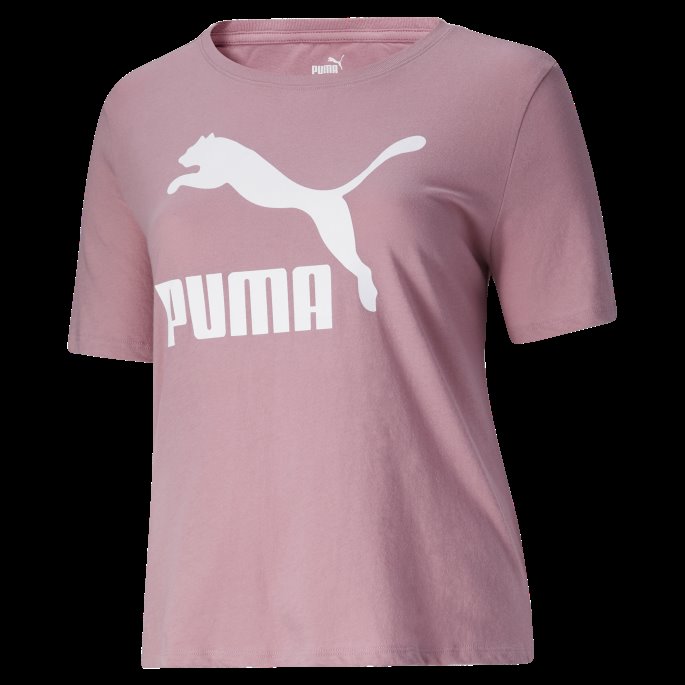 Blek Drue Puma På Tilbud Klassikere Logo T-skjorte For Kvinner Pl
