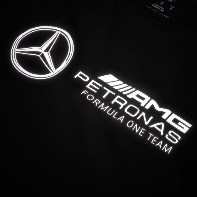 Mercedes F1 Logo Herre T-skjorte Puma På Tilbud Svart