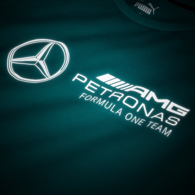 Puma På Tilbud Spectra Grønn Mercedes F1 Logo Herre T-skjorte