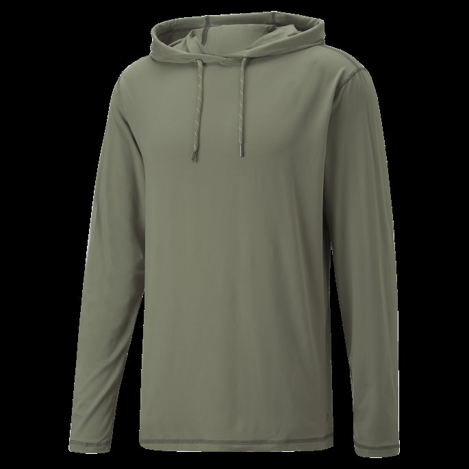 Puma På Tilbud Skyspunnet Grylbl Golf Hettegenser Dyp Lavgrønn