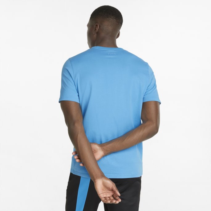 Bleu Azur Puma På Salg Kvalifisering Kortermet Basketball T-skjorte For Menn