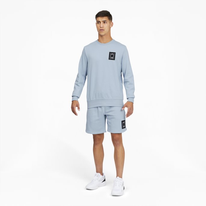 Puma På Salg Pivot Menns Basketball Crew Blå Tåke