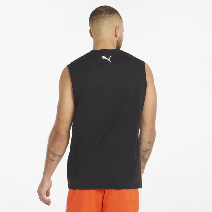 Puma På Salg Ikke Viker Deg Basketball Tank Svart-hvit For Menn