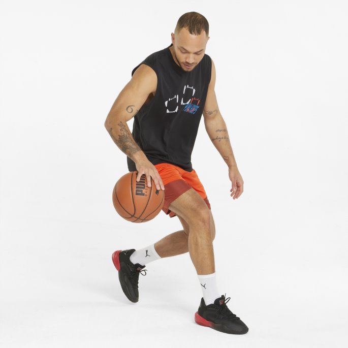 Puma På Salg Ikke Viker Deg Basketball Tank Svart-hvit For Menn