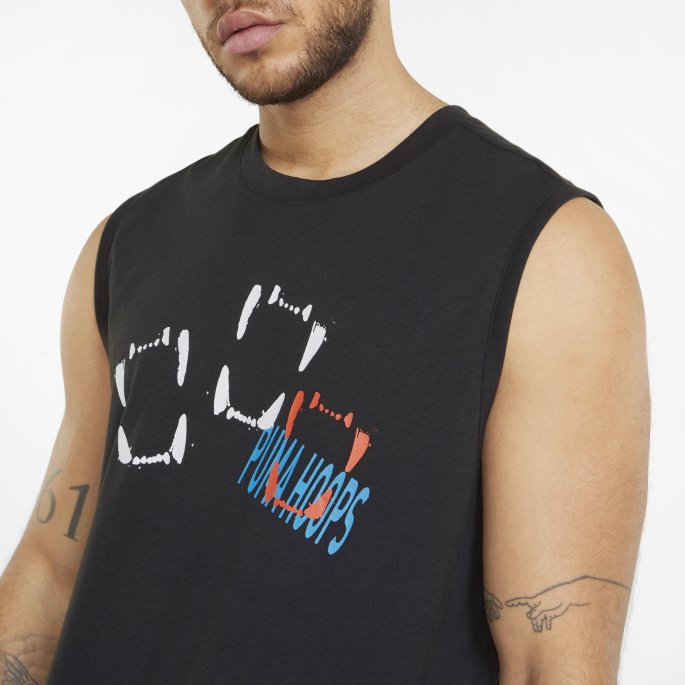 Puma På Salg Ikke Viker Deg Basketball Tank Svart-hvit For Menn