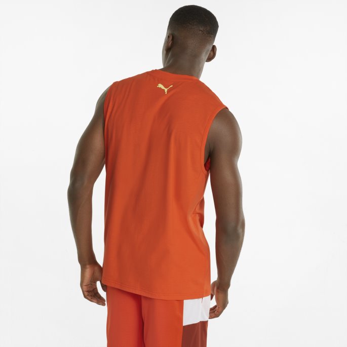 Ikke Vike Deg Herre Basketball Tank Cherry Tomat Puma På Salg